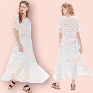 Urban Outfitters Posey Tiered Ruffled Maxi Floral Maxi Dress M/L EUC